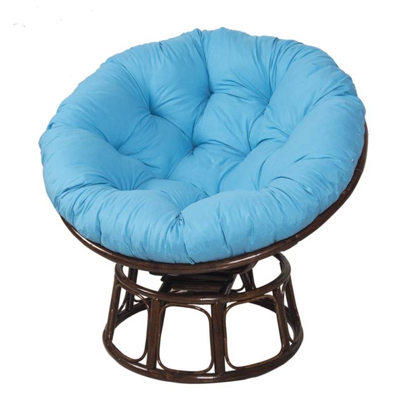 40-Zoll-Papasan-Stuhlkissen, Terrassenkissen, bequemes Hängesessel-Rundbodenkissen 100x100cm blau von Joom DACH
