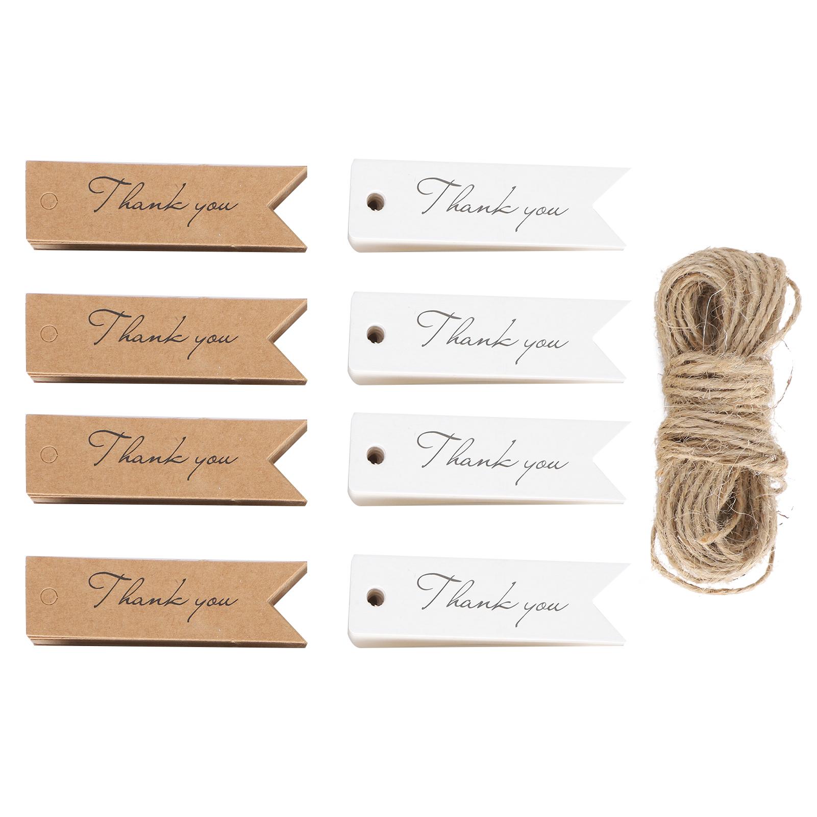 400Pcs Danke Tags mit String Kraft Papier Karten Geschenk Tags Weiß Braun Handwerk von Joom DACH