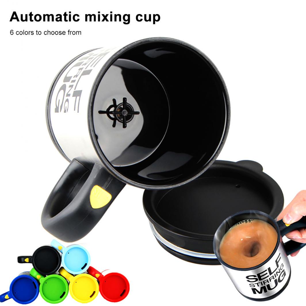 400ml Edelstahl Lazy Automatische Selbst Rühren Becher Kaffee Milch Mischen Tasse schwarz von Joom DACH