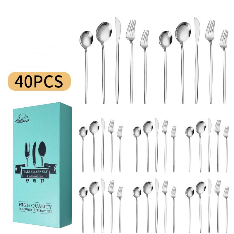 40Pcs / 8 Sets Edelstahl Geschirr Set Messer Kuchen Gabel Teelöffel Besteck Set Küchengeschirr Set Home Party Dinner Set Geschirr Set Geschirr 40 pcs set 40Pcs / 8 Sets Edelstahl Geschirr Set Messer Kuchen Gabel Teelöffel Besteck Set Küchengeschirr Set Home Party Dinner Set Geschirr Set Geschirr 40 pcs set von Joom DACH
