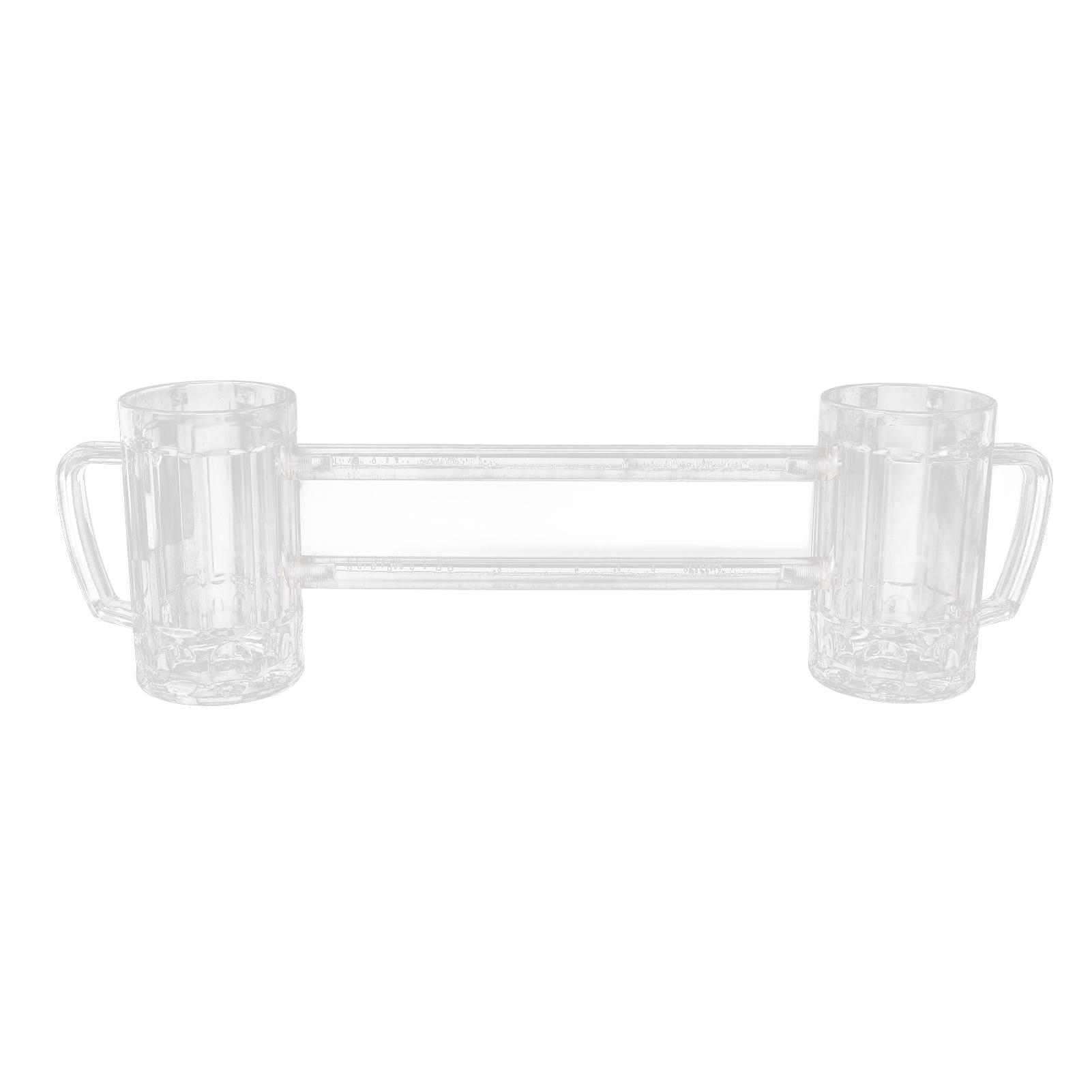 430ml Beer Mug Double Conjoined Beer Glass Drop Resistant Acrylic Beer Cup Bar KTV Beer Glass von Joom DACH
