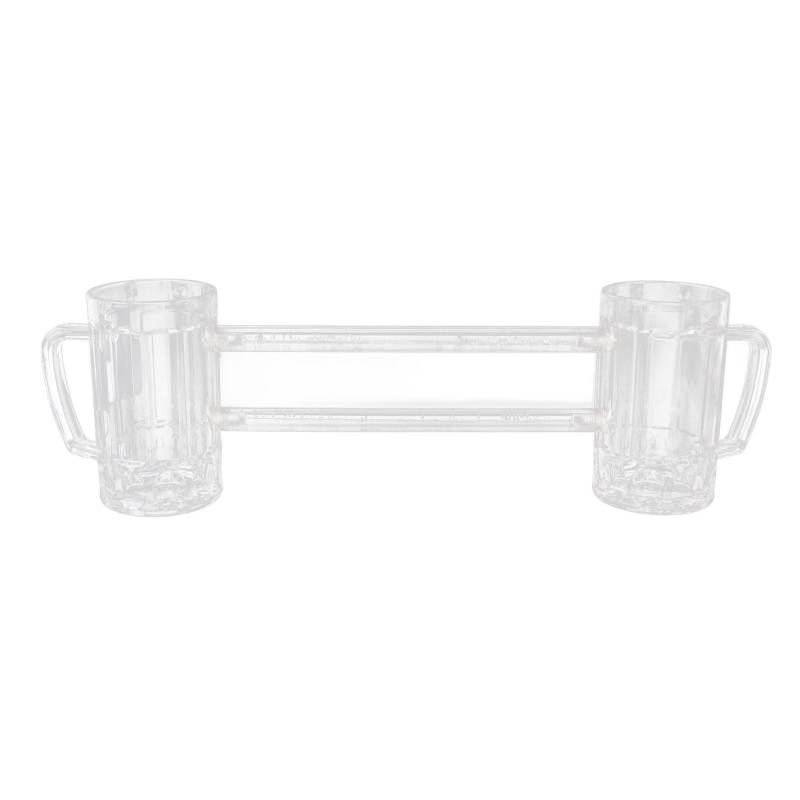 430ml Beer Mug Double Conjoined Beer Glass Drop Resistant Acrylic Beer Cup Bar KTV Beer Glass von Joom DACH