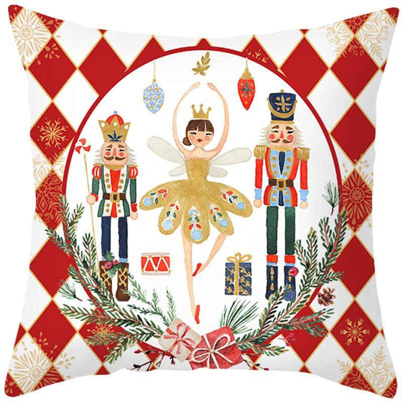 45 cm Frohe Weihnachten Kissenbezug Kissenbezug 2023 Weihnachtsdekorationen für Zuhause Ornament Neujahr Weihnachtsdekoration 2024 Noel 45 * 45cm von Joom DACH