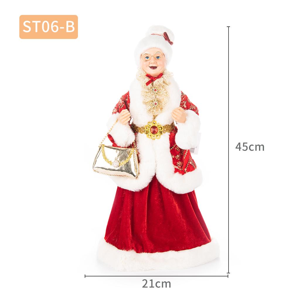 45 cm Höhe, 2024, Weihnachtsdekoration, große Weihnachtsmann-Puppe, Oma, Neujahr, Zuhause, Raumdekoration, Geschenk, Weihnachtsbaumschmuck, Dekor von Joom DACH