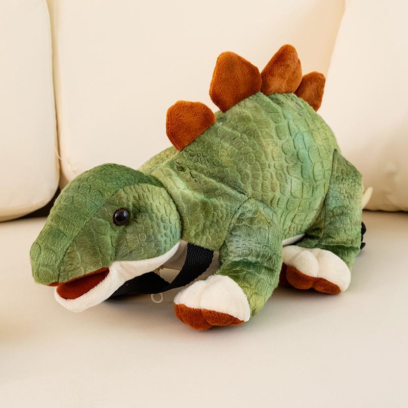 45 cm Kinder Cartoon Dinosaurier Plüsch Puppe 3D Rucksack Lustige Stofftier Stegosaurier Kinder Mode Rucksack Kinder Geschenke Dekor 45X18X21cm grün von Joom DACH