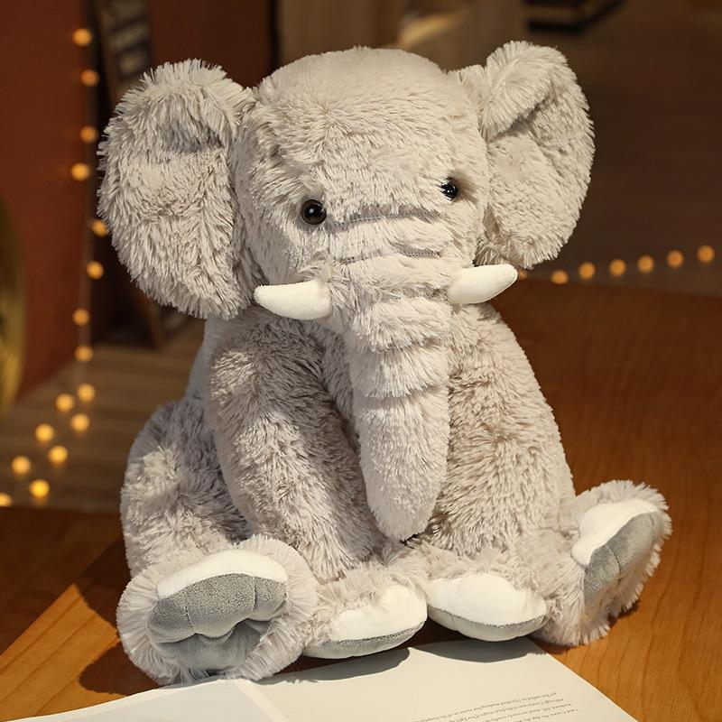 45CM Elefant Komfort Plüsch Spielzeug mit Kissen Grau Rosa Blau Weiß Elefant Puppe für Kinder Geburtstag Weihnachten Geschenk 45cm graue von Joom DACH