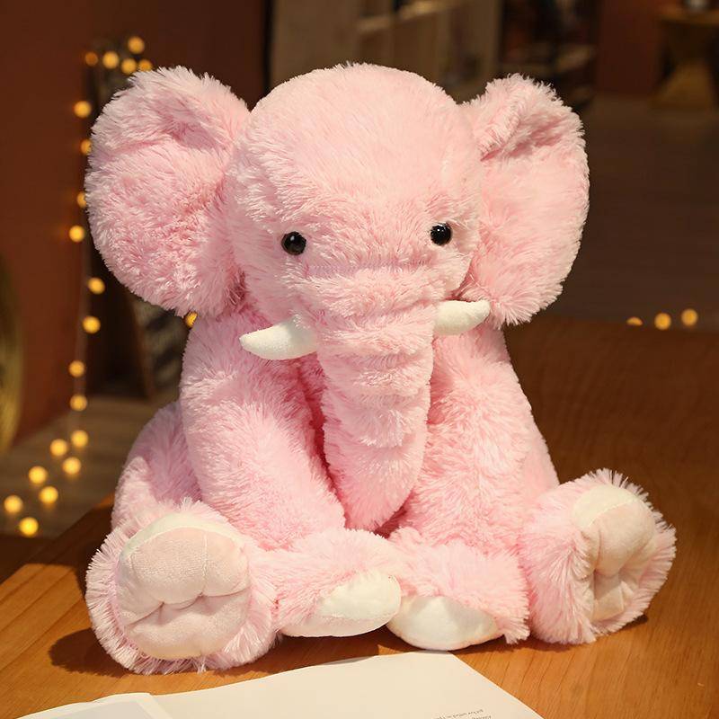 45CM Elefant Komfort Plüsch Spielzeug mit Kissen Grau Rosa Blau Weiß Elefant Puppe für Kinder Geburtstag Weihnachten Geschenk 45cm rosa von Joom DACH