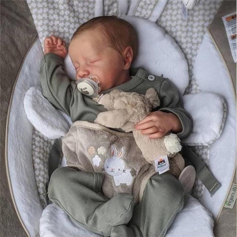 45CM Realistische Reborn-Babypuppe Hand Ultrarealistisch 3D Handbemalt Lebensecht Sammler-Vinylpuppe zum Verschenken girl von Joom DACH