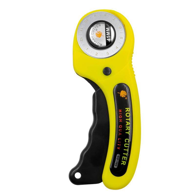 45mm Lederhandwerk Rollschneider Lederschneidewerkzeug Lederhandwerk Stoff Kreismesser Messer DIY Patchwork Nähen Quilten gelb von Joom DACH