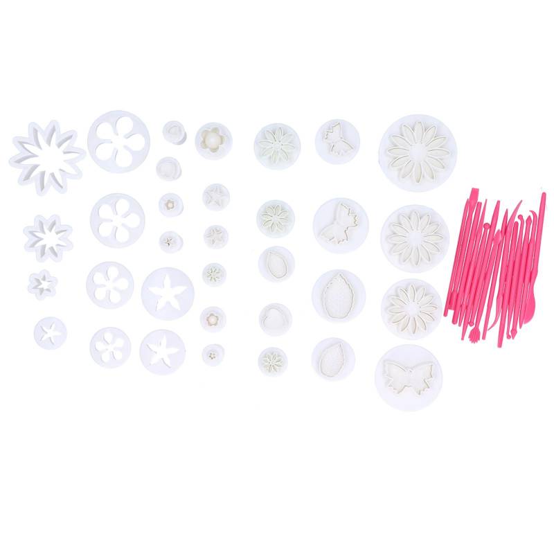 47 STÜCKE Kuchen Dekorationswerkzeuge Kekse Plätzchen Kuchenform Blumen Set Backzubehör von Joom DACH