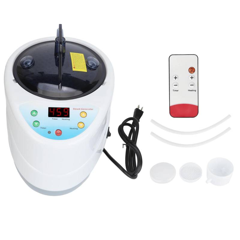 4L Sauna Dampf Topf mit Fernbedienung Tragbare Edelstahl 9 Temp Einstellung Leistungsstarke Sauna Dampf US Plug von Joom DACH