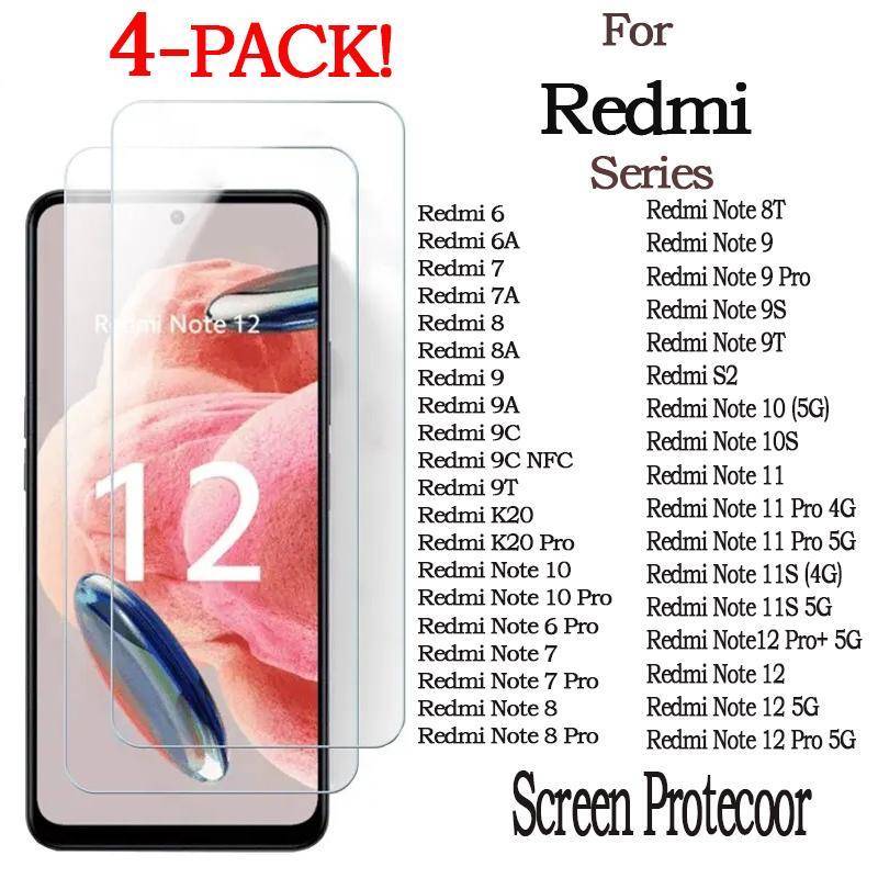4PCS Schutzglas für Redmi Note 12 11 10 9 8 7 Pro Plus 5G Displayschutzfolie für Redmi 9A 10C Note 11S 10S 9T 8T 11T 10T Redmi Note 8T von Joom DACH