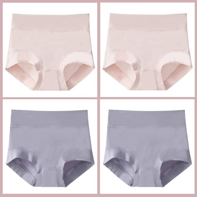 4Pcs Hohe Taille Baumwolle Höschen frauen Unterwäsche Slips Damen Unterhosen Atmungsaktive Dessous XXL&4pcs von Joom DACH