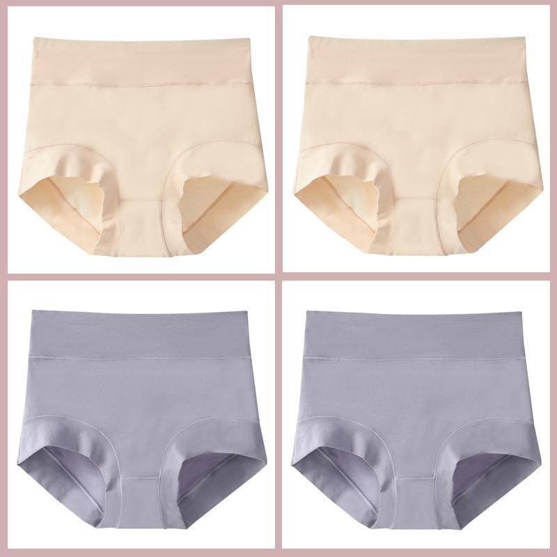 4Pcs Hohe Taille Baumwolle Höschen frauen Unterwäsche Slips Damen Unterhosen Atmungsaktive Dessous XXL&4pcs von Joom DACH