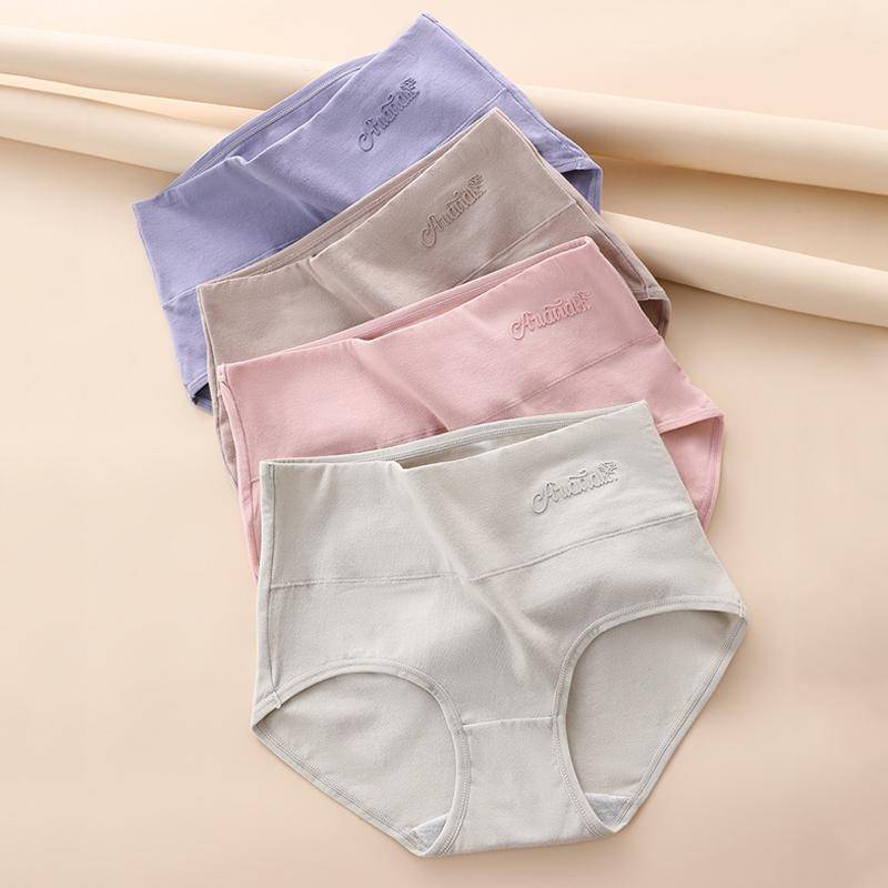 4Pcs Hohe Taille Unterwäsche frauen Baumwolle Höschen Atmungs Mode Druck Mädchen Plus Größe Slips Körper Abnehmen Weibliche Dessous XXL von Joom DACH