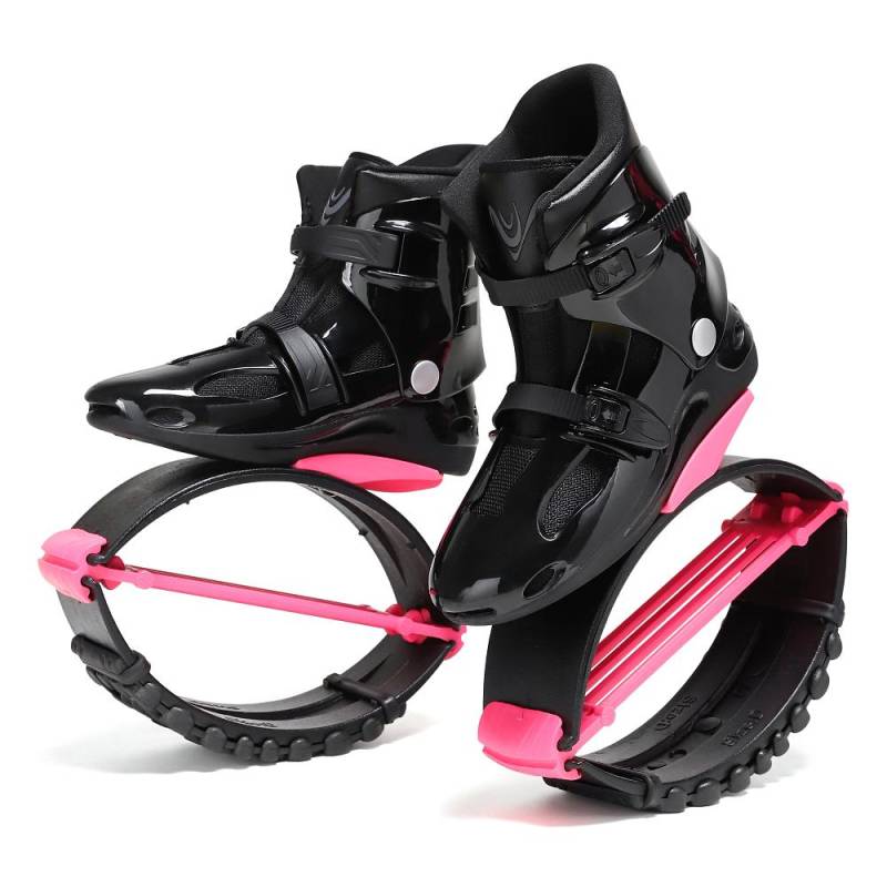 4T Känguru-Sprungschuhe für Damen, Rebound-Stiefel, Bounce-Sport-Fitness-Schuhe, schlankmachende Sprünge, Workout, Bodybuilding XL 39-41（4T) schwarz/rosa von Joom DACH