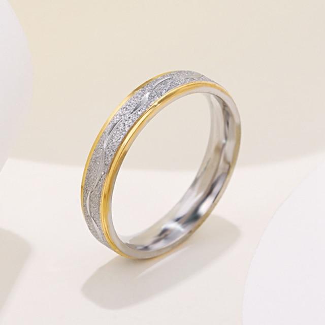 4mm Paar Liebhaber Verlobungsringe für Frauen Männer Edelstahl Ring mit Zirkon Koreanischen Stil Schmuck für Hochzeit WC033 7 von Joom DACH