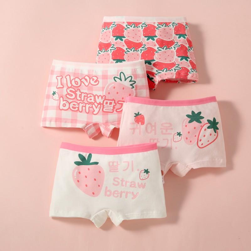 4pc Baby Mädchen Kinder Cartoon Unterwäsche Kinder Underpantis Mädchen Slips Höschen 2-10Years XL 8-10years von Joom DACH