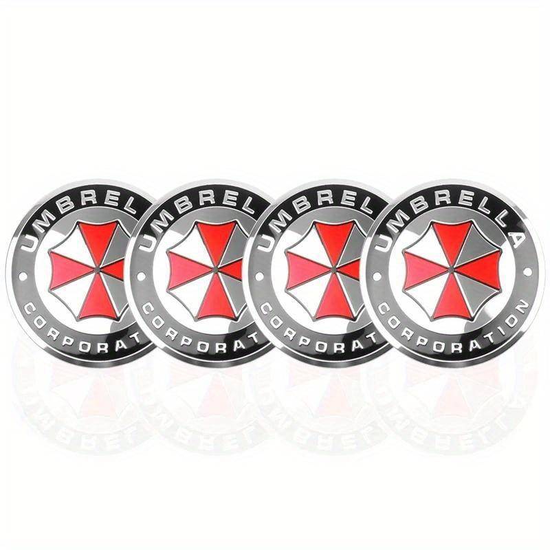 4 Stück 56mm 3D Umbrella Corporation Emblem Auto Radmitte Nabenkappe Felgenaufkleber Aufkleber für alle Autos Umbrella-56mm(4pcs) von Joom DACH