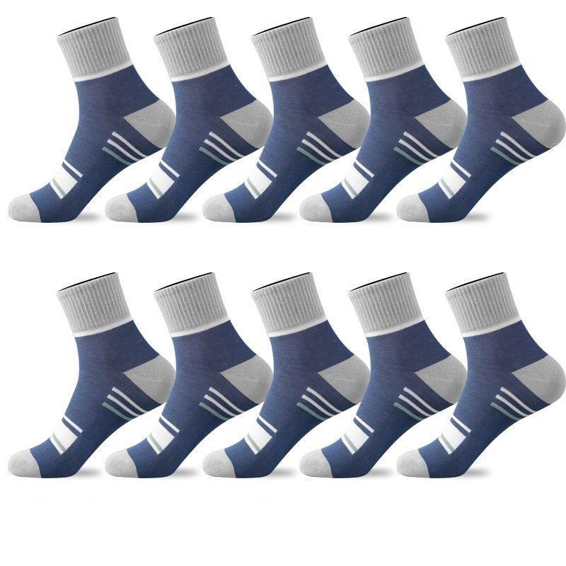 5/10 Paar Herren-Sportsocken mit mittlerer Wade, gestreift, atmungsaktive Baumwollsocken, Freizeitsocken 10 Pairs navy blau 5/10 Paar Herren-Sportsocken mit mittlerer Wade, gestreift, atmungsaktive Baumwollsocken, Freizeitsocken 10 Pairs navy blau von Joom DACH