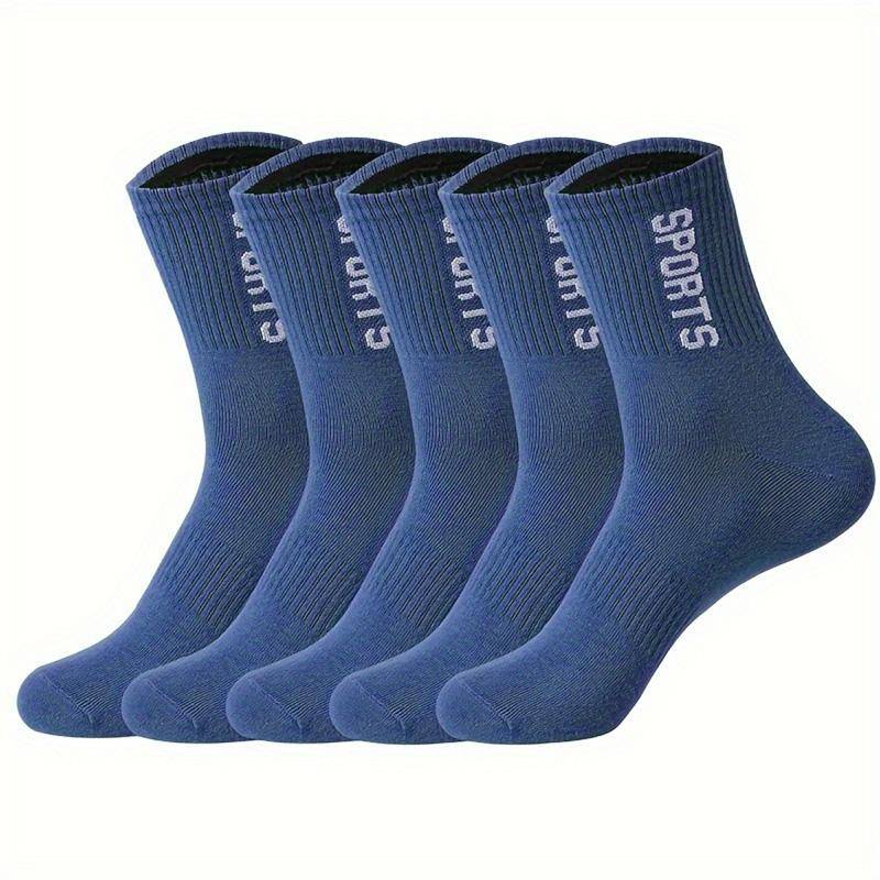 5/10 Paar Herrensocken Atmungsaktive Sportsocken Herren Lässig Sportlich Frühling Herbst Neu für Herren Hohe Qualität Übergröße EUR38-45 5 Pairs blau von Joom DACH