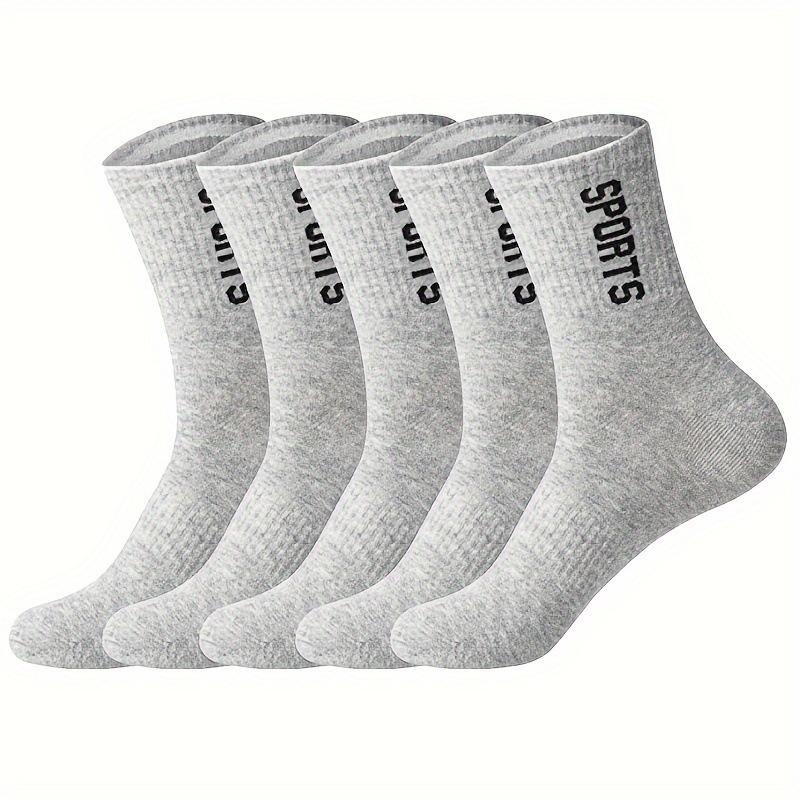 5/10 Paar Herrensocken Atmungsaktive Sportsocken Herren Lässig Sportlich Frühling Herbst Neu für Herren Hohe Qualität Übergröße EUR38-45 5 Pairs grau von Joom DACH