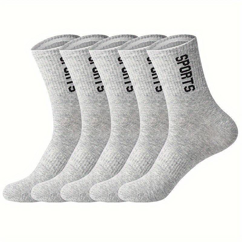 5/10 Paar Herrensocken Atmungsaktive Sportsocken Herren Lässig Sportlich Frühling Herbst Neu für Herren Hohe Qualität Übergröße EUR38-45 5 Pairs grau von Joom DACH