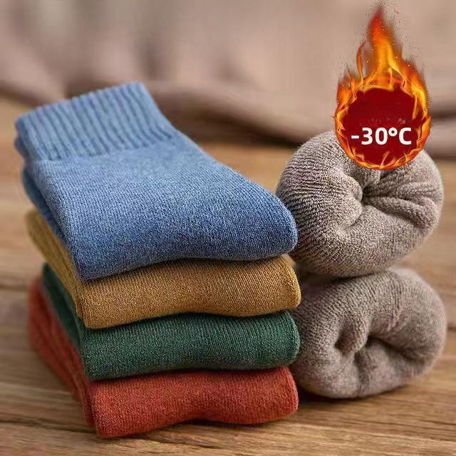 5/10 Paar dicke Thermo-Wintersocken für Herren, warme Fleece-Socken, kuschelige, flauschige Sportsocken für Jungen 5 pairs von Joom DACH