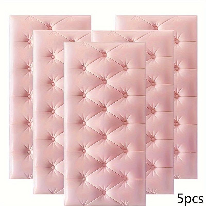 5/10 Stück 3D-Antikollisions-Wandaufkleber, weiches Rückenkissen für Tatami-Betten, selbstklebende Wandaufkleber, zum Abziehen und Aufkleben von Tapeten, Wanddekoration! 5pcs rosa von Joom DACH