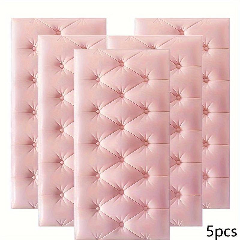 5/10 Stück 3D-Antikollisions-Wandaufkleber, weiches Rückenkissen für Tatami-Betten, selbstklebende Wandaufkleber, zum Abziehen und Aufkleben von Tapeten, Wanddekoration! 5pcs rosa von Joom DACH
