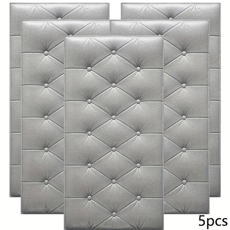 5/10 Stück 3D-Antikollisions-Wandaufkleber, weiches Rückenkissen für Tatami-Betten, selbstklebende Wandaufkleber, zum Abziehen und Aufkleben von Tapeten, Wanddekoration! 5pcs grau von Joom DACH