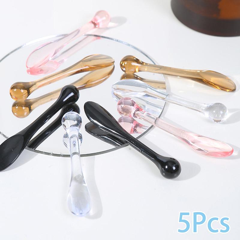 5/10 Stücke Augencreme Applikator Löffel Roller Transparent Massagestab Kosmetische Spatel Falten Gesichtsmaske Hautpflege Acryl 5Pcs von Joom DACH