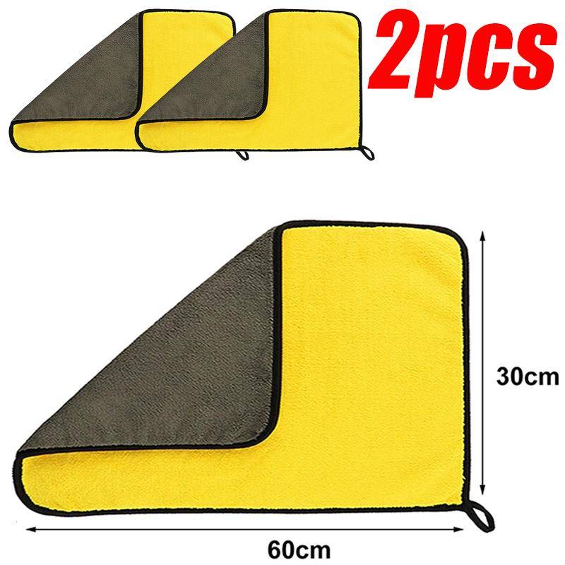 5/2/1 stücke Verdicken Mikrofaser Auto Reinigung Handtücher Weiche Schnell Trocknend Fenster Spiegel Wischlappen Hause Doppel Schicht Saubere Tücher 30*60CM-2Pcs von Joom DACH