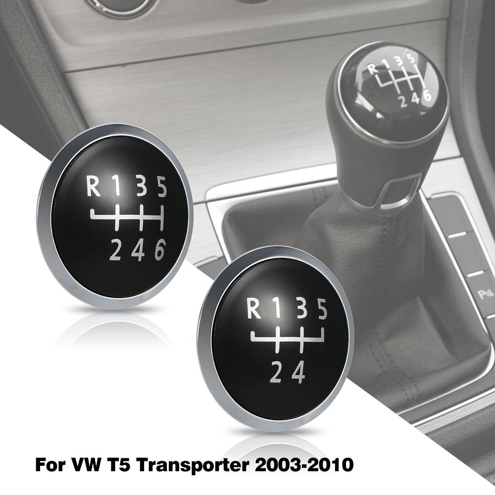 5/6 Gang Schaltknauf Abzeichen Emblem Kappe Knopf Abdeckung Ersatz für Multivan T5 Transporter 2003–2010 6 schwarz von Joom DACH
