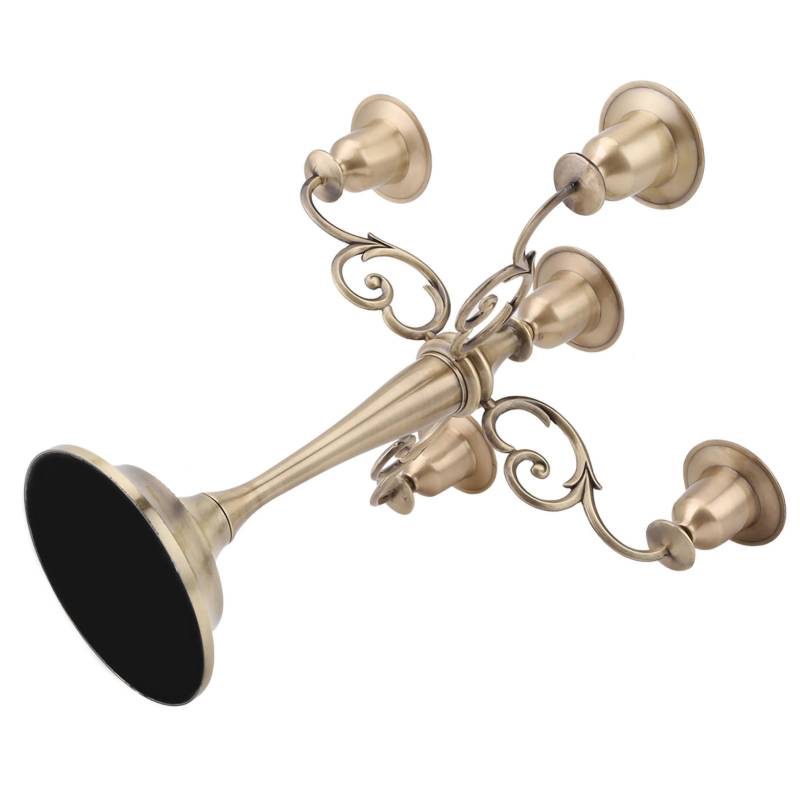 5 Arme Legierung Kerzenhalter Europäischer Stil Kandelaber Hochzeit Kerzenständer Heimdeko Bronze von Joom DACH