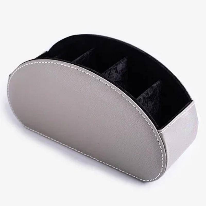 5 Fächer Leder Organizer Fernbedienung Telefon und TV Halter Schreibtisch Aufbewahrungsbox Kosmetikpinsel grau von Joom DACH