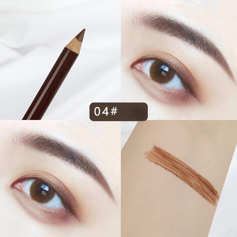 5 Farben Augenbrauenstift Einfach zu verwendender Eyeliner Langlebiges natürliches kosmetisches wasserdichtes Holz-Augenbrauenverstärker-Augen-Make-up braun von Joom DACH