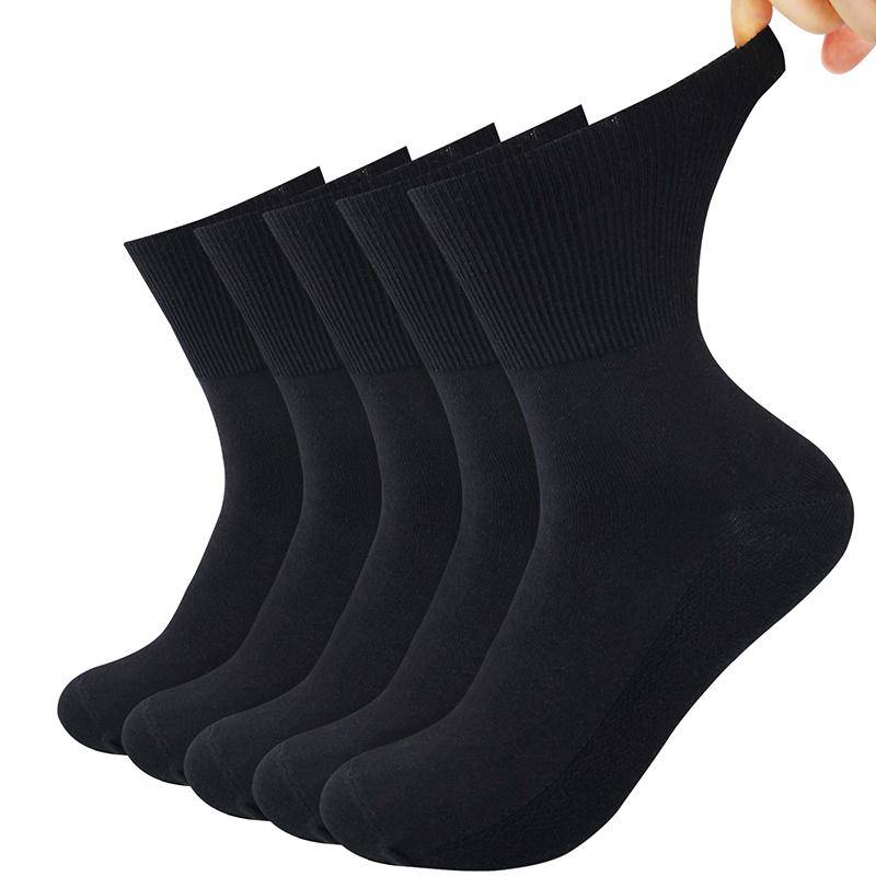 5 Paar/Los Diabetikersocken Herren und Damen Nicht einschnürend Lockerer Bund Socken Baumwollmaterial Rutschfest und Atmungsaktiv One Size von Joom DACH