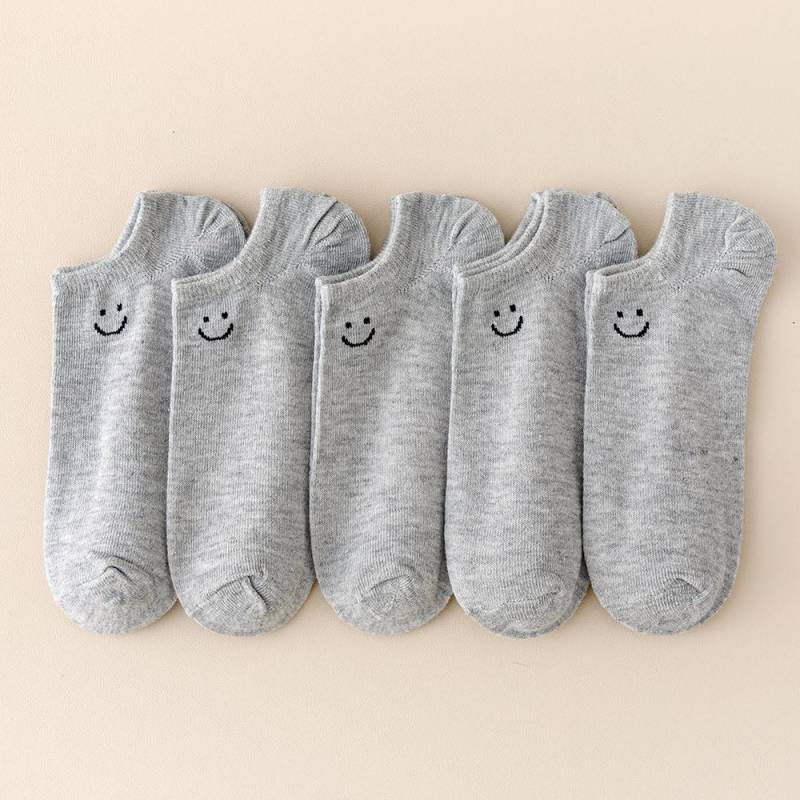 5 Paar Große Größe Smile Kurze Socken Damen Sportsocken Frühling und Sommer Atmungsaktiv Regenbogenfarbe Herren- und Damen-Bootssocken 5 Pairs grau 5 Paar Große Größe Smile Kurze Socken Damen Sportsocken Frühling und Sommer Atmungsaktiv Regenbogenfarbe Herren- und Damen-Bootssocken 5 Pairs grau von Joom DACH