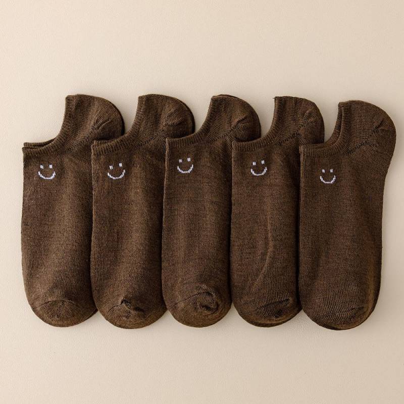 5 Paar Große Größe Smile Kurze Socken Damen Sportsocken Frühling und Sommer Atmungsaktiv Regenbogenfarbe Herren- und Damen-Bootssocken 5 Pairs kaffeebraun 5 Paar Große Größe Smile Kurze Socken Damen Sportsocken Frühling und Sommer Atmungsaktiv Regenbogenfarbe Herren- und Damen-Bootssocken 5 Pairs kaffeebraun von Joom DACH