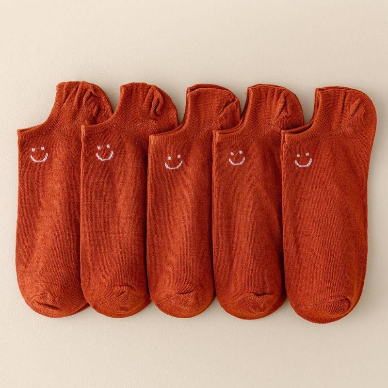 5 Paar Große Größe Smile Kurze Socken Damen Sportsocken Frühling und Sommer Atmungsaktiv Regenbogenfarbe Herren- und Damen-Bootssocken 5 Pairs ziegelrot 5 Paar Große Größe Smile Kurze Socken Damen Sportsocken Frühling und Sommer Atmungsaktiv Regenbogenfarbe Herren- und Damen-Bootssocken 5 Pairs ziegelrot von Joom DACH