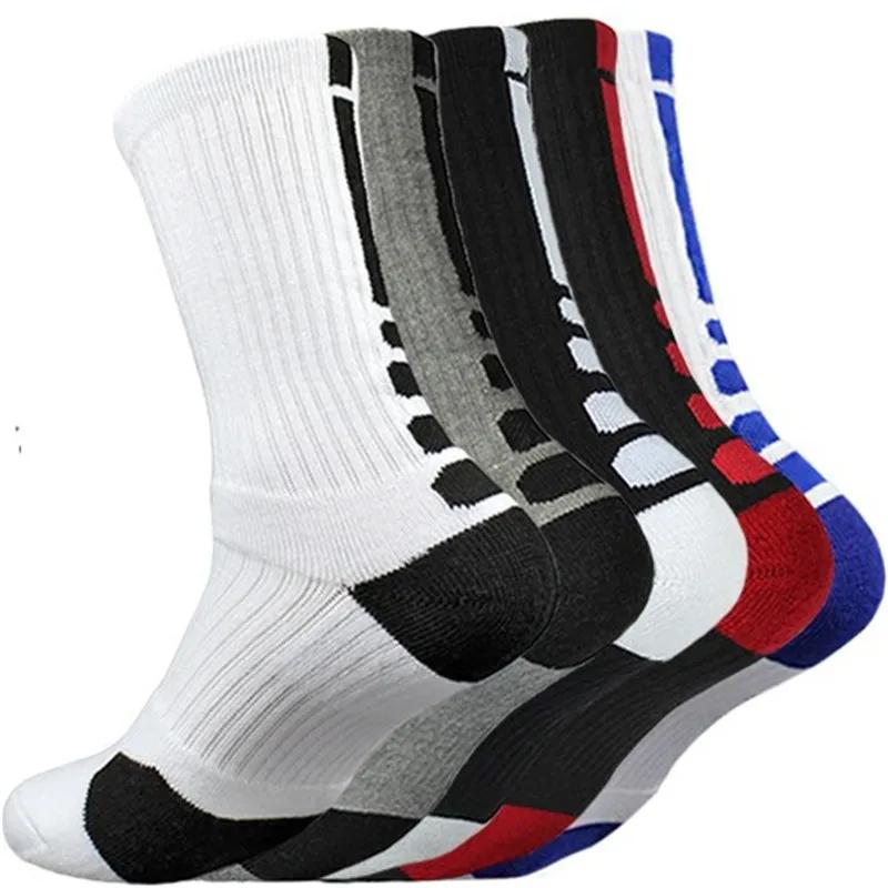 5 Paar Herren Sportsocken Set mit Dämpfung Frottee Basketball Radfahren Laufen Wandern Tennis Socken Set Ski Damen Baumwolle EU 39-45 von Joom DACH