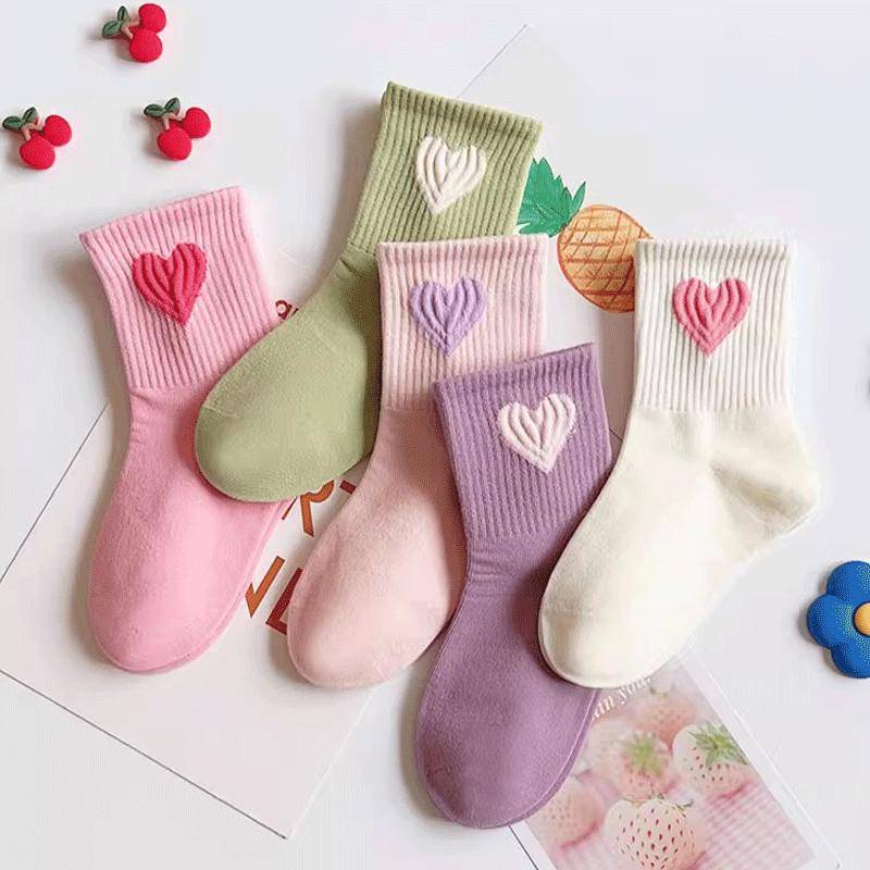 5 Paar Mädchen Wadenlange Socken 1-14 Jahre Schnelltrocknend Polyester Hohe Elastizität Knitterarm Sportlich Rutschfest 6-8years(16-18cm) von Joom DACH