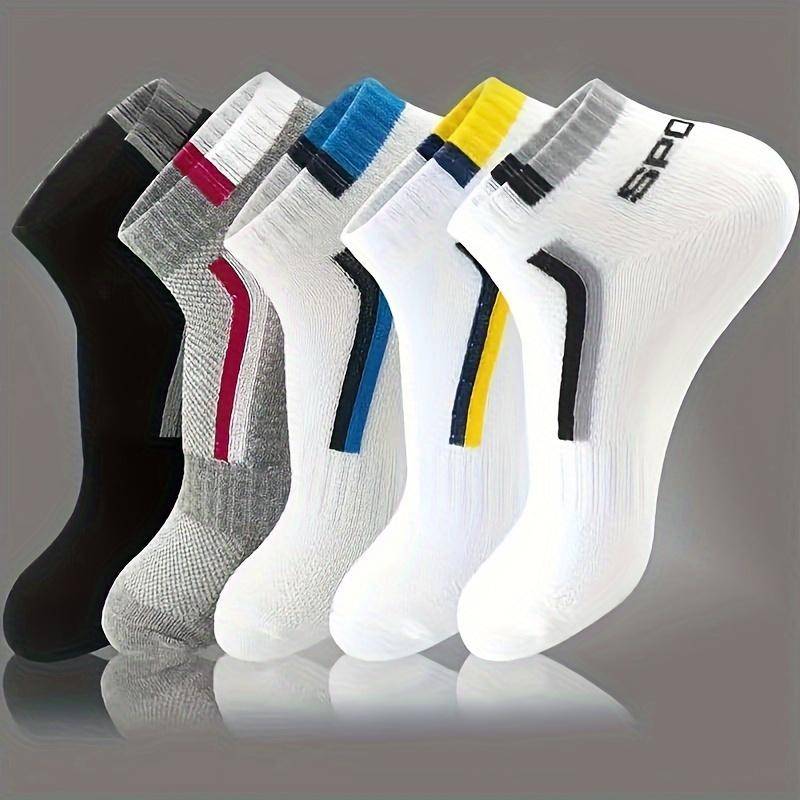 5 Paar Unisex-Socken mit Buchstabengrafik, Sport- und atmungsaktive Söckchen, Strümpfe und Strumpfwaren für Damen 5 Pairs bunt von Joom DACH