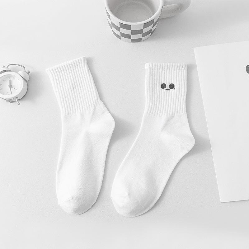 5 Paar Weiße Socken für Damen Frühling und Herbst Lustige Socken für Paare Lässige Sportsocken Studentensocken 1 Pairs von Joom DACH