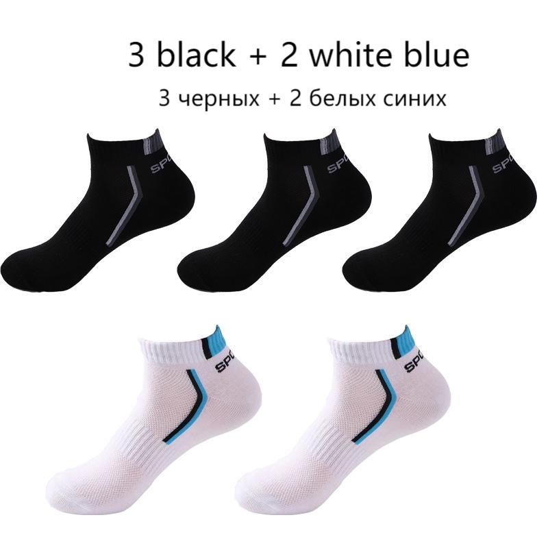 5 Paar hochwertige Baumwolle Outdoor-Sport-Laufsocken Herren-Deodorant-atmungsaktive schweißabsorbierende Söckchen Freizeitsocken EUR36-41 von Joom DACH