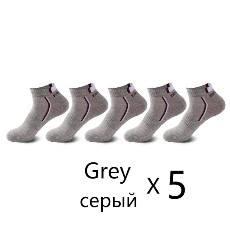 5 Paar hochwertige Baumwolle Outdoor-Sport-Laufsocken Herren-Deodorant-atmungsaktive schweißabsorbierende Söckchen Freizeitsocken EUR36-41 von Joom DACH