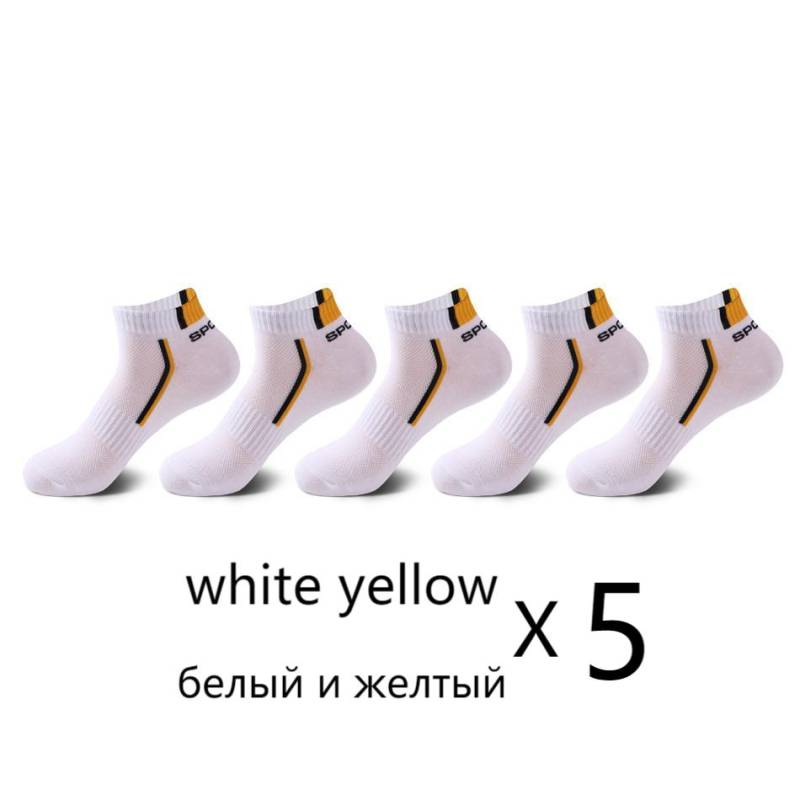 5 Paar hochwertige Baumwolle Outdoor-Sport-Laufsocken Herren-Deodorant-atmungsaktive schweißabsorbierende Söckchen Freizeitsocken EUR36-41 von Joom DACH