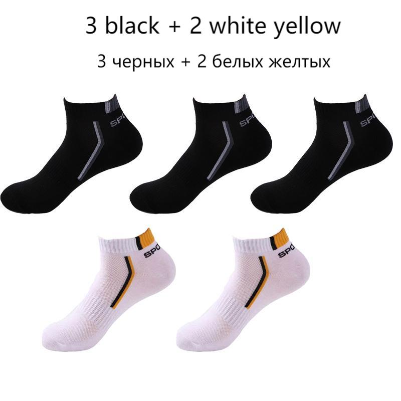 5 Paar hochwertige Baumwolle Outdoor-Sport-Laufsocken Herren-Deodorant-atmungsaktive schweißabsorbierende Söckchen Freizeitsocken EUR36-41 von Joom DACH