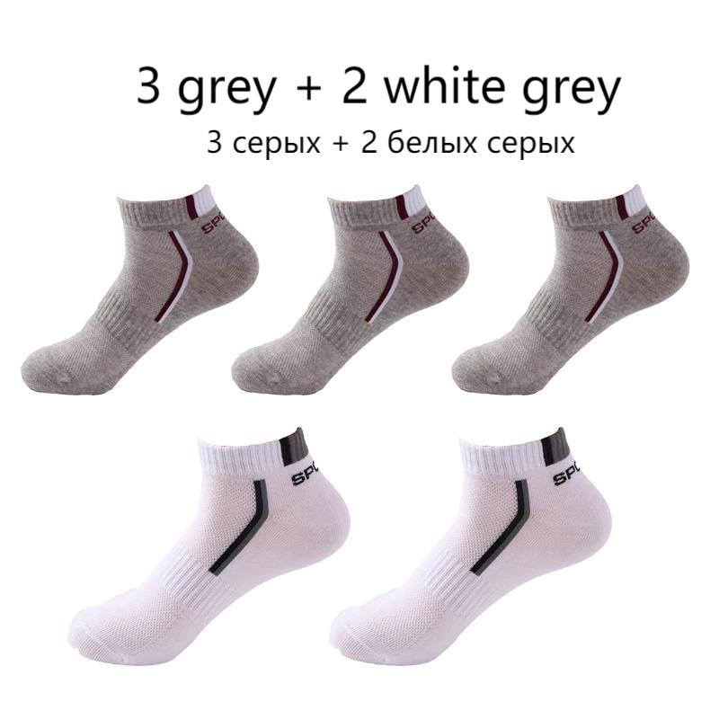 5 Paar hochwertige Baumwolle Outdoor-Sport-Laufsocken Herren-Deodorant-atmungsaktive schweißabsorbierende Söckchen Freizeitsocken EUR36-41 von Joom DACH